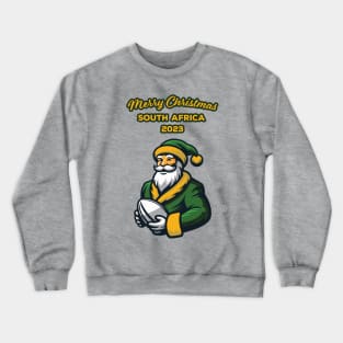 Merry Christmas South Africa 2023 Bokke Colors Rugby Santa Funny Crewneck Sweatshirt